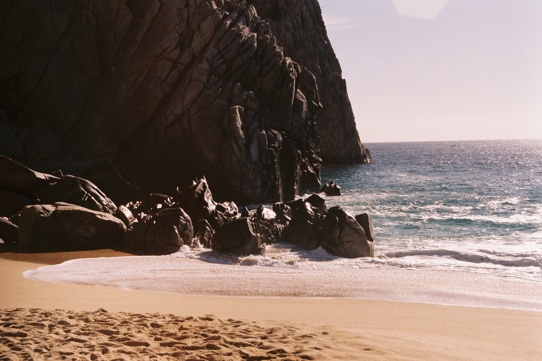 Original beach photo with rocks for La Garfield’s album artwork.